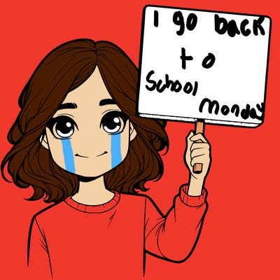 realistic girl holding up a sign