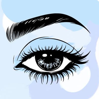 eye closed realistic