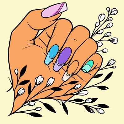 nails with french tip