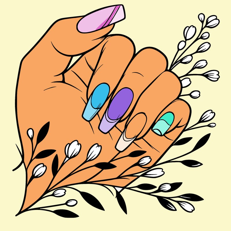 nails with french tip