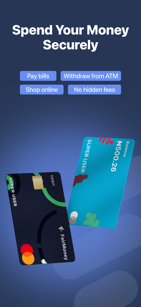 FairMoney debit cards for secure online shopping and bill payments in Nigeria