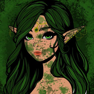 elf girl realistic dark fantasy