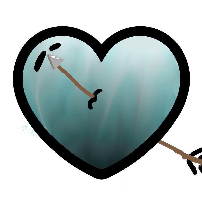 a blank heart