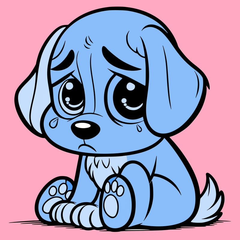 sad dog