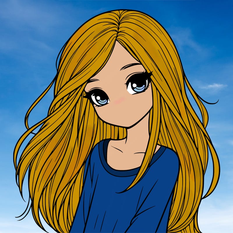 a realistic girl with long hair