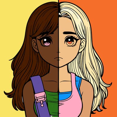 realistic girl split