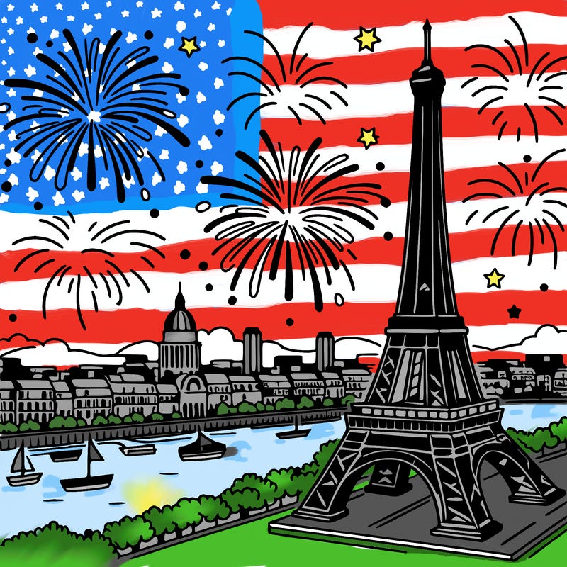 tour eiffel with fireworks
