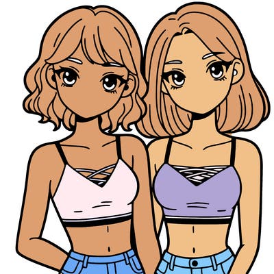 girls with crop tops