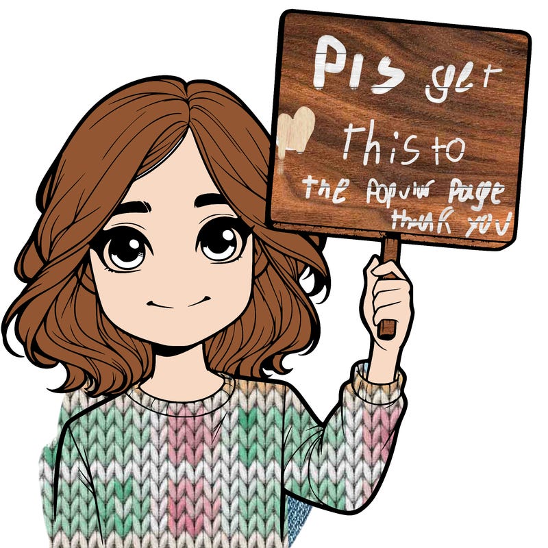 realistic girl holding up a sign