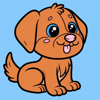cute cartoon dog