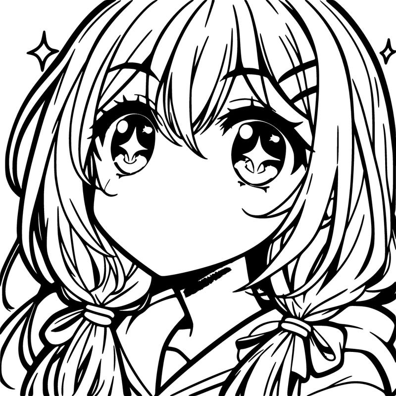 anime girl with glowing eyes