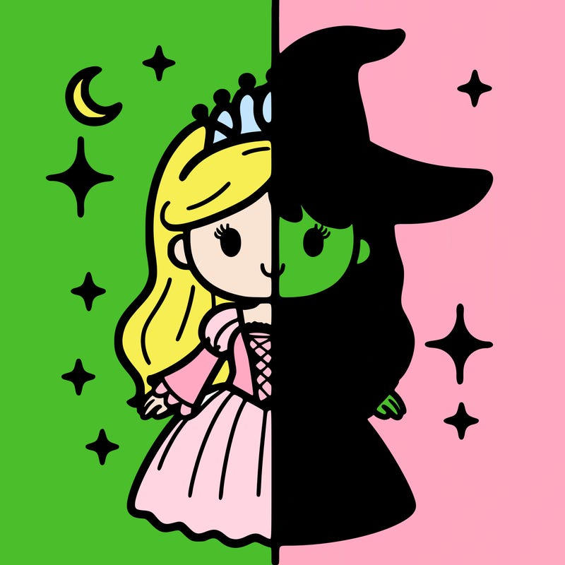 split princess and witch