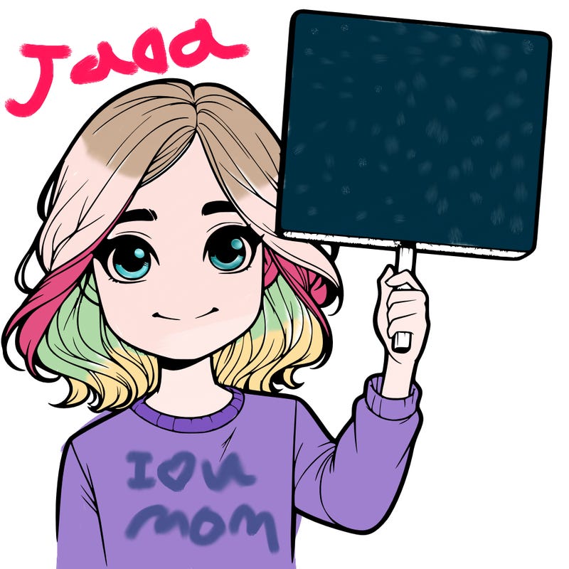 realistic girl holding up a sign