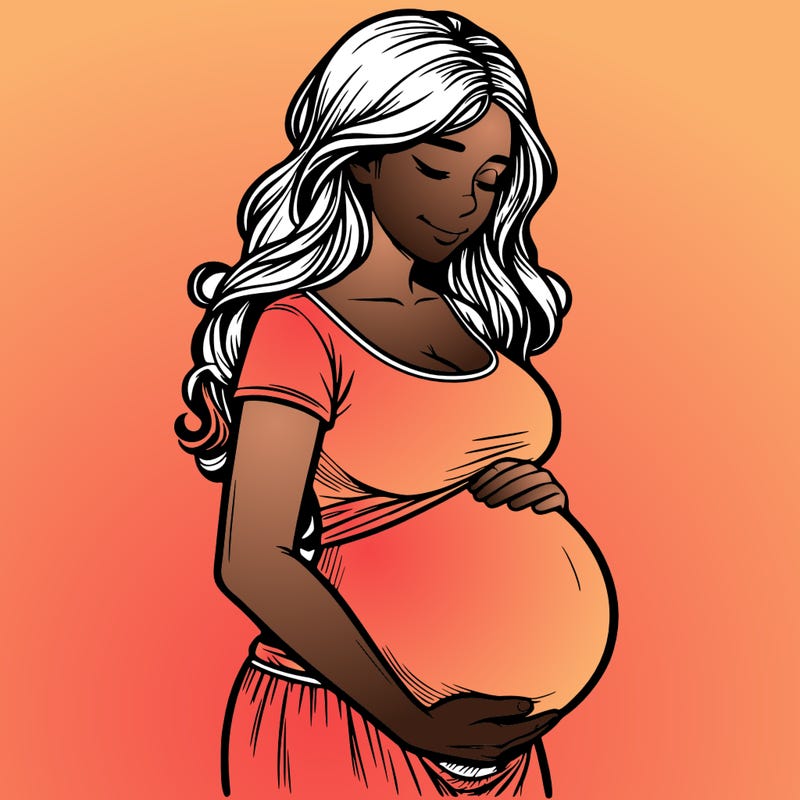 woman heavily pregnant realistic