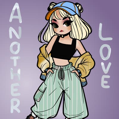 girl in crop top and baggy pants