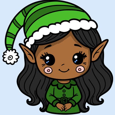 christmas elf girl