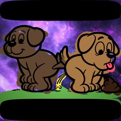 a dog peeing and pooing