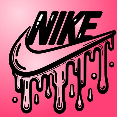 dripping nike logo