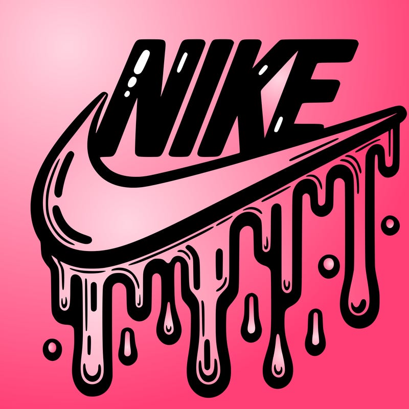 dripping nike logo
