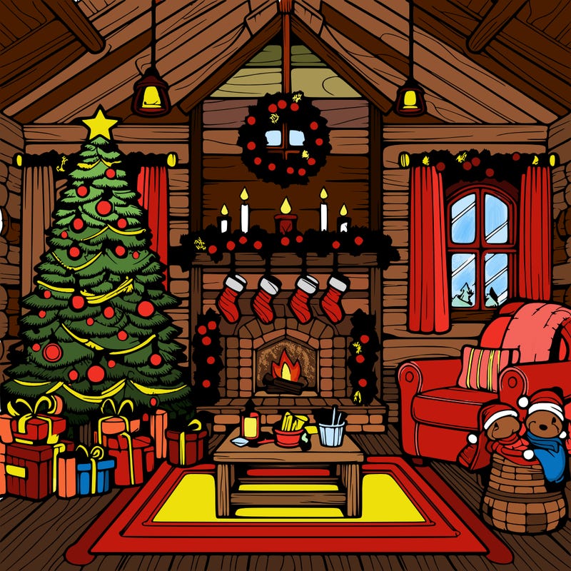 christmas house interior