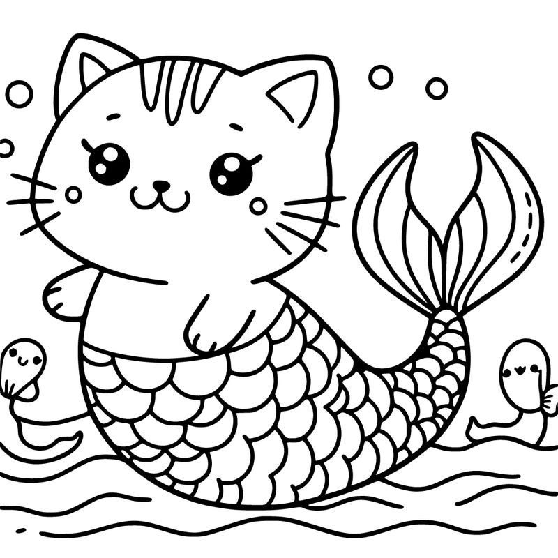 cat mermaid