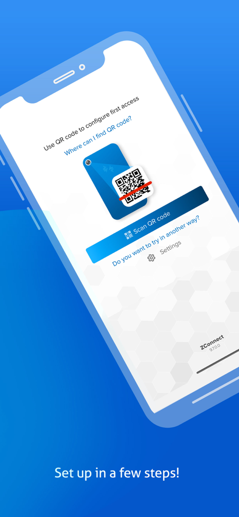 ZConnect Enterprise Edition setup screen for QR code configuration