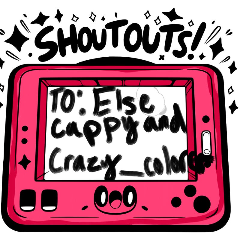 blank canvas that says above it shoutouts