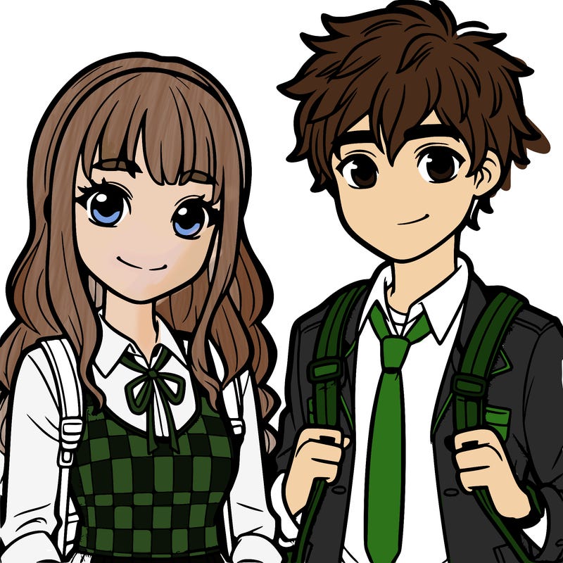 boy and a girl teenager