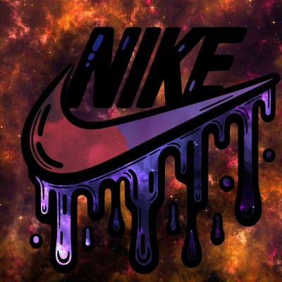 dripping nike logo
