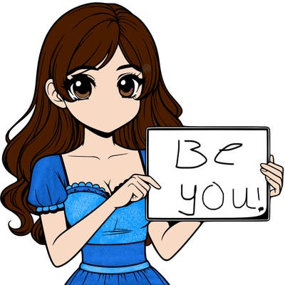 realistic pretty girl holding blank sign