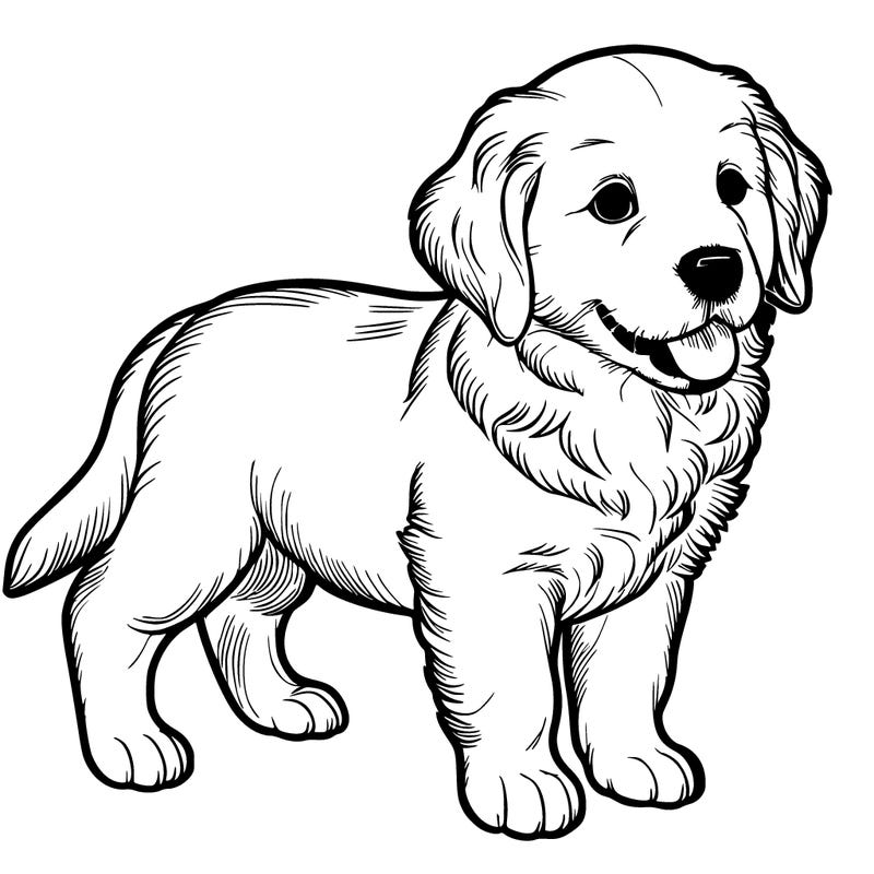 realistic golden retriever puppy