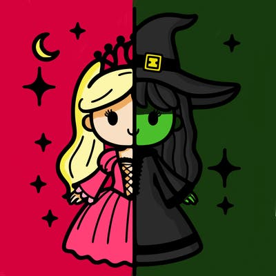 split princess and witch