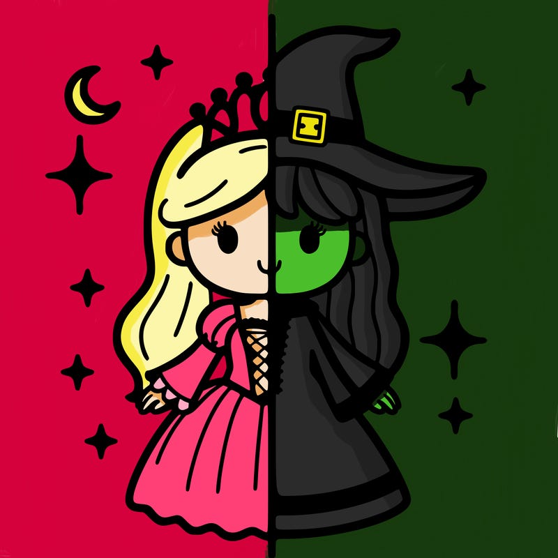 split princess and witch