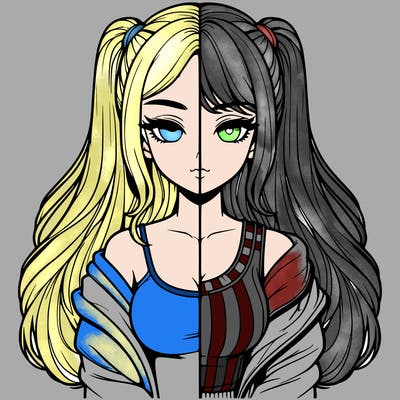 realistic girl split