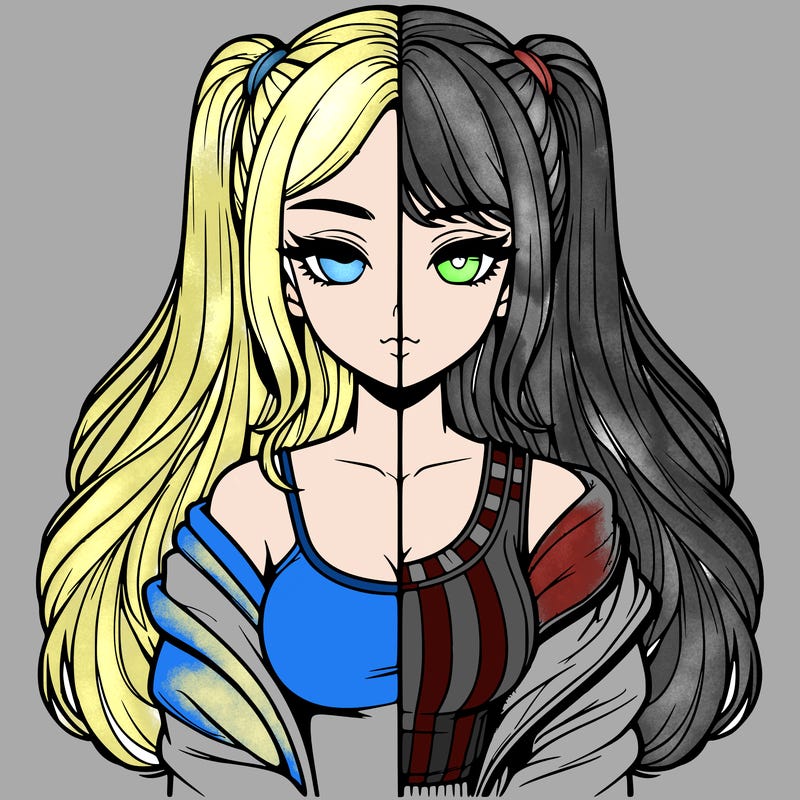 realistic girl split