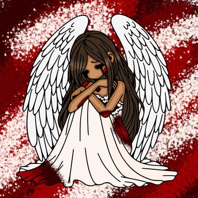 ethereal girl in grief, lonely and heartbroken