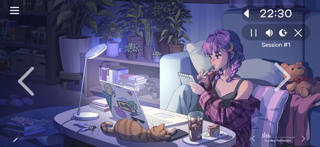 My Little Pomodoro: Focus - 뽀모도로 타이머와 고양이가 있는 아늑한 로파이 방에서 공부하는 소녀