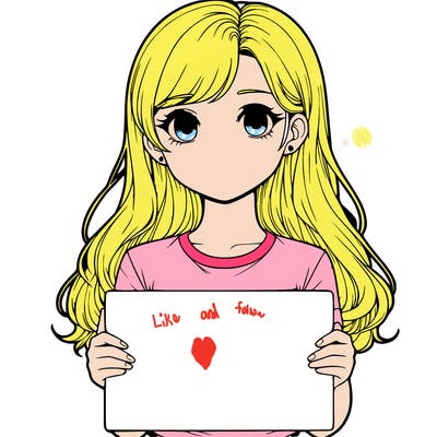 realistic girl holding a sign