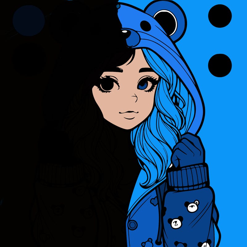 realistic girl in a animal pjs hoodie