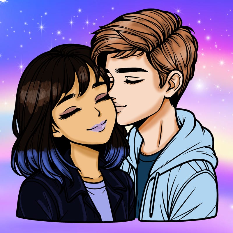 realistic girl and boy  love