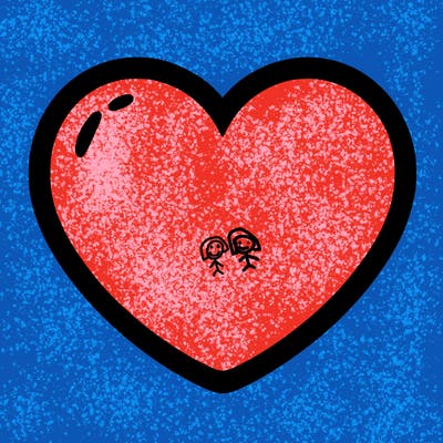 a blank heart