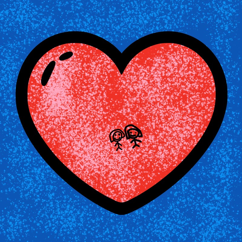 a blank heart