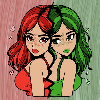 realistic girl split