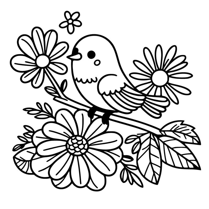 bird on a flower