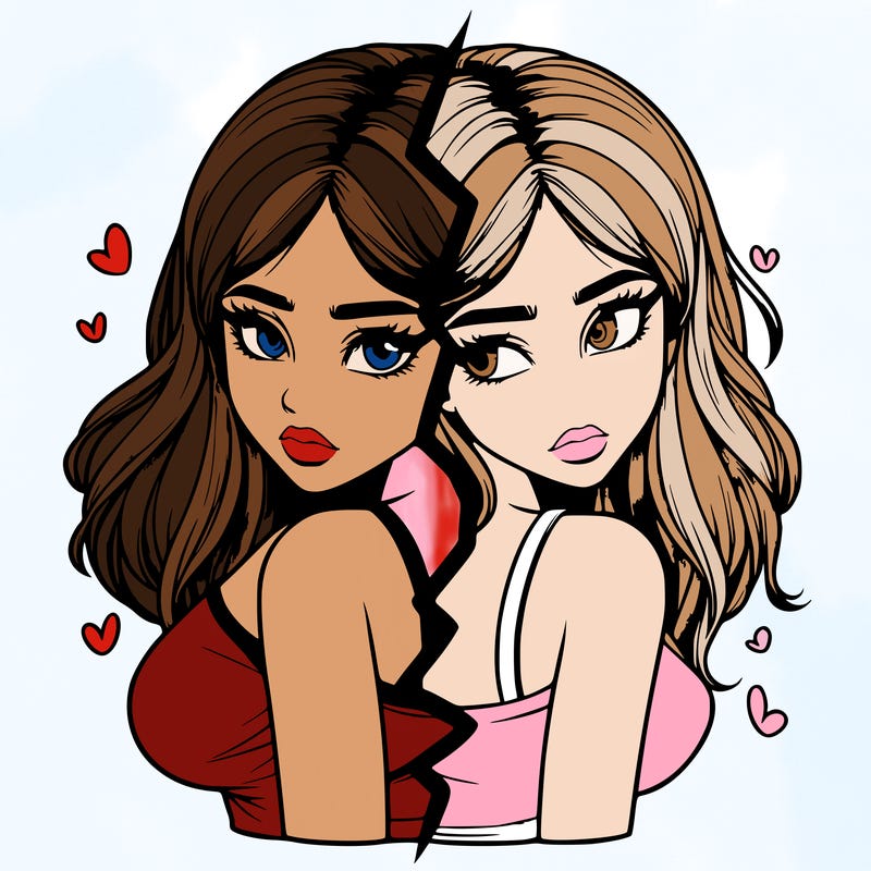 realistic girl split