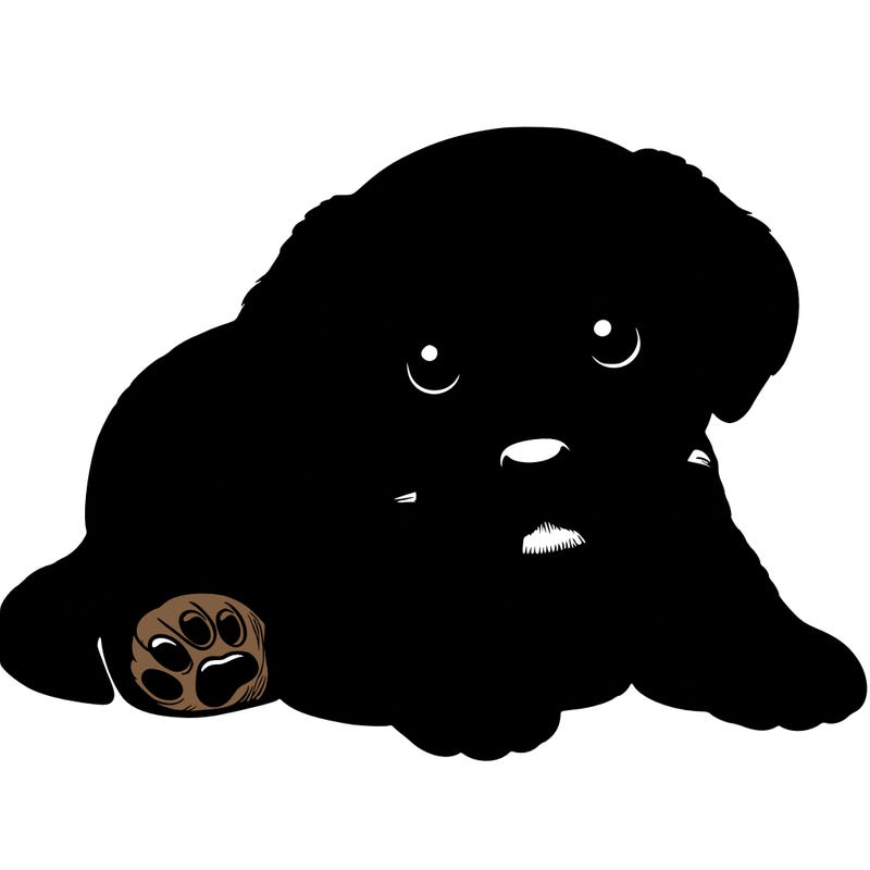 a cute realistic puppy