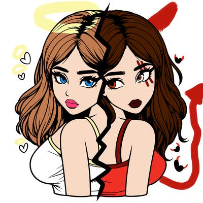 realistic girl split