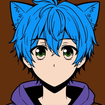 anime boy with cat ears