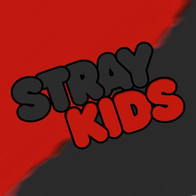 bubble letters saying stray kids