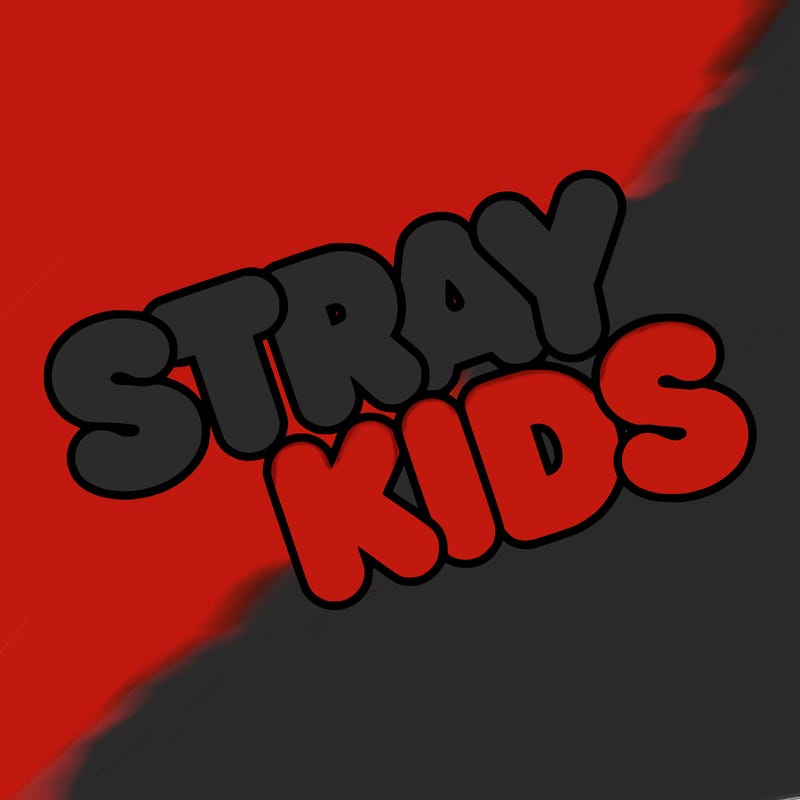 bubble letters saying stray kids